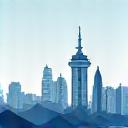 강남구의 상징적인 건물들 일러스트